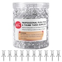 Stumti Pins 600 Count, Standard Clear Thumb Tacks Steel Point and Clear Plastic Head