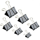 Binder Clips Popieriaus spaustukas Paper- 130 Pcs Clips Popierius Binder Asicted Dydžiai (Juodas)