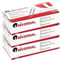 Universal Nonskid Popierius klipai, Viela, Jumbo, Silver- 100 ct, 3 vnt.