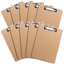 Laiško dydis Clipboards su Žemo profilio klipas (rinkinys 10) - Medienos klipboards urmu 10 Pack, Sunkusis Duty Clipboard, Atgal į mokyklos mokytojų klasėje reikmenys, Mokyklos reikmenys koledžo studentams