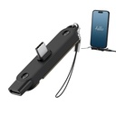 Portronika 240W Dockpin tipas C tipo adapteris su Built Stand, Smart E- Marker Chipset, Pocket- Sized Connector, Compact Cable- Free Design, Suderinamas su nešiojamieji kompiuteriai, Smartphonach, Tablets (Juoda)