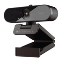 Zebonics FHD USB Web kamera, 30FPS, 2P2G Lens, 2.0MP CMOS jutiklis, Auto- White Balance, Auto- Ekspozicija, Privatumo užraktas, Built- in Mic, komandoms, FaceTime, PC / nešiojamas (Live Pro)