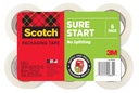 Scotch Lury Start Packing Tape Refill, 900 in x 900 in, 6 Rolls