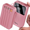 Life Electronics 20000mAh 22.5W Greitas Įkrovimas Power Bank Bendrijoje 124; 4 Kabeliai Prikabinami - Tipas A + tipas B + Tipas C + Žaibas ® 124; Naujiems ir seniems įrenginiams Bendrijoje