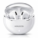 Kratos TW02 Ausų burbuliukai Bevieliai su 60H Playtime, Triukšmo izoliacija ir aiškūs skambučiai, "Bluetooth" ausinės su balso asistentas, Ausų burbuliukai su Bluetooth V 5.3 & su tipo C greitas įkrovimas, IPX5 TWS ausinės