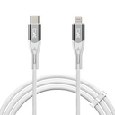 Boat Type C to Lightning Cable for 27W Fast Charcing Bendrijoje 124; 480 Mbps Duomenų perdavimo kanalo reikšmė - 124; 1,2 m (3,9 pėdų) - tobulas kabelio ilgis − 124; Premium Nilon Braiding ® 124; patvarus ir neapmuitinamas 124; su Silicon Tie (Arkties balta)