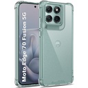TheGiftKart Crystal Back Case for Motorola Moto Edge 70 Fusion 5G "124; 360 Laipsnių apsauga" 124; Shock Exhibition Design "124; Skaidrus Back Case Cover" (PC & TPU, Skaidrus Bumper)