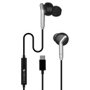 Zebonics Type-C Wired Earphone, in- Line MIC, Deep Bass, 1.2m Cable, 10mm Neodimio vairuotojas, Šviesos Svoris, In- Ausų Dizainas, Suderinamas su Mobile, Tabletė, Laptop (Bro C, Juodas)