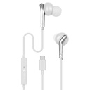 Zebonics Type-C Wired Earphones, in- Line MIC, Deep Bass, 1.2m Cable, 10mm Neodimio tvarkyklė, šviesos svoris, in- Ausų dizainas, suderinama su Mobile, Tabletė, Laptop (Bro C, Balta)
