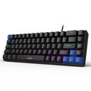 EvoFox Cataa S Mini Wired Mechanic Keyboard ® 124; Hot- Swappable Silent Red Switch ® 124; 68- Key Compact Layout ® 124; Vivid Rainbow Backlight ® 124; 1000Hz Polling Rate, All Keys Anti-Ghasting (Juodas)