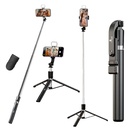Kratos K9 Selfie Stick Tripod with Light, 67 coliai / 170CM Sustiprinta Tripod Mobile Phone, Multi- Functional Bluetooth Long Selfie Stick for Travel, Vloging, Suderinamas su iPhone ir visi Smartphones