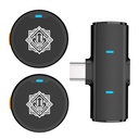DIGIMORE Dual Wireless Lavalier Microphone Naujausias 2026 m. leidimas - 124; Wireless Button Mic with Active Noise- Atšaukimas & Atšaukti režimus - 124; Microphone for YouTube, Vloging, Live, Interview (D- 460 Lite)
