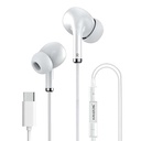 Kratos Tune V5 C tipas Earphone Wired, Deep Bass Drivers Earphone, Inline Control Type c Headphone with Mic, weat Resistance, Comfort Fit Type c Earphone with Volume Control, Metallic c pin Earphone