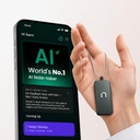 Neosapien Indijos pirmasis AI Wearable, Neo 1 - Susitikimas Notetakeris Atsijungęs & in- Asmeniniai pokalbiai - Smart Summaries, To- Dos ir Reminders (Gunmetal)