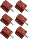 6 vnt Automatinis pavasaris įkrautas slankus PVC durų užraktas, Ruda