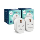 Wipro 16A Wi- Fi Smart Plug with Energy Monitoring- Tinka dideliems prietaisams, tokiems kaip Geyser, Mikrobangų krosnys, Oro kondicionieriai (suderinama su Alexa ir asistentas) - Balta (pakuotė po 2)