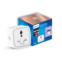 PHILIPS 10A Smart WiFi Plug ® 124; Wiz Connected Voice Controlled, Alexa & Asistentas Suderinamas Smart Plug su energijos suvartojimo stebėjimo, pakuotėje 1