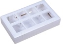Eco- Friendly Aukštas patvarumas Plastikiniai moduliai paviršiaus Gang Box modulis 16 (balta)