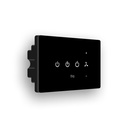 IOTICS Smart Wifi plokštės: 3 x šviestuvai perjungiklis ir 1 x ventiliatorius perjungiklis modulis. Pirštų Touch, Remote, App Control. Balsas per Home / Alexa. Home Automation Solution (Juodas)