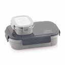WARMEO MICROMATE Mikrobangų Saugus Nerūdijančio plieno Pietūs Box, Bpa Free, Puikiai tinka Biuro, mokykla, Kelionės, Combo (800 ml + 150 ml), Pilka