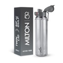 MILTON Aston 1000 BPA & BPS- Free Water Butelis 1 ltr 124; Maisto kokybės laipsnio plastikas (124; One- Click Open) 124; Leisti-Įrodymas (124; Sip & Gulp Lid I Ideal for Office, School, College, Gym, Grey