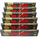 RAW Classic Black King Size Slim Natūralus Nerafinuotas Ultra plonas 110mm ritininis popierius (6 paketai)