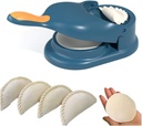 LEBENLANG Momos Maker Tools - Momo Maker Machine & Mould Set, 4 in 1 Puri Kachori Gujiya Maker Machine, Dumpling Laets, Gujiya & Karanji Moulds, Kozhukattai & Kolukattai Make (Blue)
