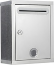 Breewell Nerūdijančio plieno Letterbox Siūlymas dėžutė pakabinti sienos ballot Box su Lock Letter Box sidabro spalva