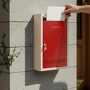 Plantex Letter Box Home / GI Steel Mail Box / Siūbavimas Box Office / Skundų Box Hote / Post Box Home Gate & su Secure Lock - (Raudona & Dramblio Kaulo) - Didelis dydis sienos prijungtas