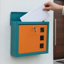 Plantex GI Steel Letter Box / Skundas Box / Mažas pasiūlymas dėžutė biuro / Post Box Home / Wall Mount Mail Box - (Žalia & Oranžinė)