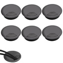Serplex 6Pcs 2 prieplaukos apvalus stalas Grommet Flip Top Cable Hole Cover