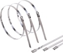 ADD Įtaisas Nerūdijančio plieno (316) Self- Užrakinimo kabelis Zip Ties Išmetimo Wrap Daugiafunkcinis DIY Užrakinimo kabelis metalo zip Ties - (300 mm / 12 colių) (10)