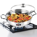 MILTON Pro virėjas 3-Layer Thhick Triply Apatine I indukcija Cookware & Gas Stove Friendly Nerūdijančio plieno krosnis Kadhai su stiklo Lid 28cm 124; 4,2 litrai124; Kadai už virimo metu 124; Deep Friing 124; Stir-Fry 124; Silver