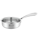 Triply Nerūdijančio plieno tadka Pan (0.6L, 13cm) su novatoriška Stay- Cool Rankena, 2.5mm Tick Heavy Apatine Pieno Pan & Tadka Pan, No Chemical Coating, Induction Friendly Cookware, 5 metai garantija