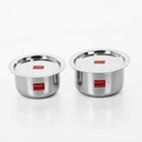 SumaÅ ¾ inti 2 vnt Nerūdijančio plieno indukcija & dujÅ ³ viryklÄ s Friendly konteinerio rinkinys / Tope / Cookware rinkinys su Luds - Dydis Nr. 13 ir Nr. 14