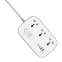 Acer PowerHub Core GaN | 3 AC Outlets + 4 USB Ports (2 Type-C GaN PD 65W + 2 Type-A) | GaN Fast Charging 2500W | Surge Protection | Compact Desktop Power Strip | Overload Safety Protection