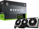 MSI GeForce RTX 5080 16G Ventus 3X OC Graphic Card - NVIDIA GeForce RTX 5080 GPU, 16GB GDDDR7 256bit Atmintis, 30 Gbps, PCI Express Gen 5 sąsaja, Upto 2640 MHz, TORX Fan 5.0