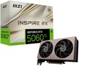 MSI GeForce RTX 5060 Ti 16G Inspire 2X OC Graphic Card - NVIDIA GeForce RTX 5060 Ti GPU, 16GB GDDDR7 128 bitų atmintis, 28 Gbps, PCI Express Gen 5 x16 sąsaja, Upto 2617 MHz, STORMFORCE Fan