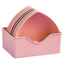 Heart- Formuota desertas, Salad & Snack plokštės - rinkinys 10 Pink Plastikiniai Indai vaisiams, Style, Appeccers ® 124; Lengvas, Eco- Friendly, Nesulūžtanti Pluoštas plokštės šalims & Kasdienis naudojimas