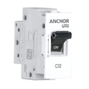 Anchor by Panasonic UNO Mini Modular 6 Amp Single Pole C Curve MCB | ISI Marked Single Pole 6A Miniature Circuit Breaker (98069)