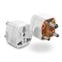 GM Modulis 3005 Kelionių adapteris su Universal Multi-Pin Cocket, 6A Adapteris Home Office and Travel Use, Neperšaunamas polikarbonatas Kūno