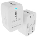 Zebronnics 1500W All- in- One Universal Travel Adapter, Upto 6A, Universal Socket, Swapplable Pins for EU ® 124; KR ® 124; UK ® 124; US ® 124; JP ® 124; AUS ® 124; CN, for Mobile, Tablets, Nešiojami kompiuteriai, & Grooming Devices (Trawmate 120)