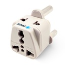 OREI Indija į Pietų Afriką, Botsvana, Namibija & Daugiau (Tipas M) Kelionių adapteris Plug - 2 in 1 - CE Sertifikuotas - RoHS Skundas - Balta spalva (DB- 10L)