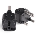Orei Indija į Pietų Afriką, Botsvana, Namibija & Daugiau (Tipas M) Kelionių adapteris Plug - 2 in 1 - CE Sertifikuotas - RoHS Skundas - 2 Pack - Juoda spalva (P21- 10L- 2PK)