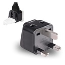 Orei India to UK Plug Adapter 2 in 1 Type G Travel Adapter - Suderinamas su JK, JAE, Dubajus, & Honkongas - Idealiai tinka nešiojamiesiems kompiuteriams, Mobiles, & Chargers CE & Rohs Certified, Juoda