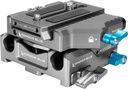 KONDOR BLUE | 501 Adjustable Baseplate (501 QR) | Locking Height Adjustable Plate, Built-in 4mm hex Tool, & ARRI Style Dovetail clamp | Space Gray