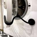Spedtees Front Load Washer Door Prop, Magnetic Flexible Washer and Dryer Door Support Keep Washer Drying Door Open to Keep Dry (Black, Round)