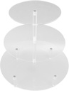 Cupcake Stand Round 3 Tier Acrylic Cupcake Stand Round Dessert Tower Display Stand Dessert Carrier Display Holder with Feet for Birthday Bar Wedding
