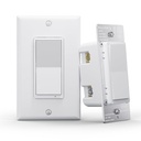Eva Logik Smart Light Switch, On/Off, Single Pole & 3 Way, Aluminium Plate, 2.4G WiFi Light Switch, Needs Neutral Wire, No Hub Required, Worlks with Alexa and Google Home, ETL and FCC Listed