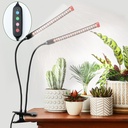 Gamechanger! 18W Power Home Plug, NOT 10W Adapter, FECiDA 2Head Clip Grow Lights for Seed Starting with Timer, Enough Bright Like Sun Full Spectrum Grow Lights for Indoor Plants, Bonsai, Seedlings